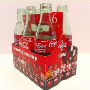 VTG 1999 NASCAR Coca Cola Classic Racing Family 6-Pack opened empty 8 Oz Bottles
